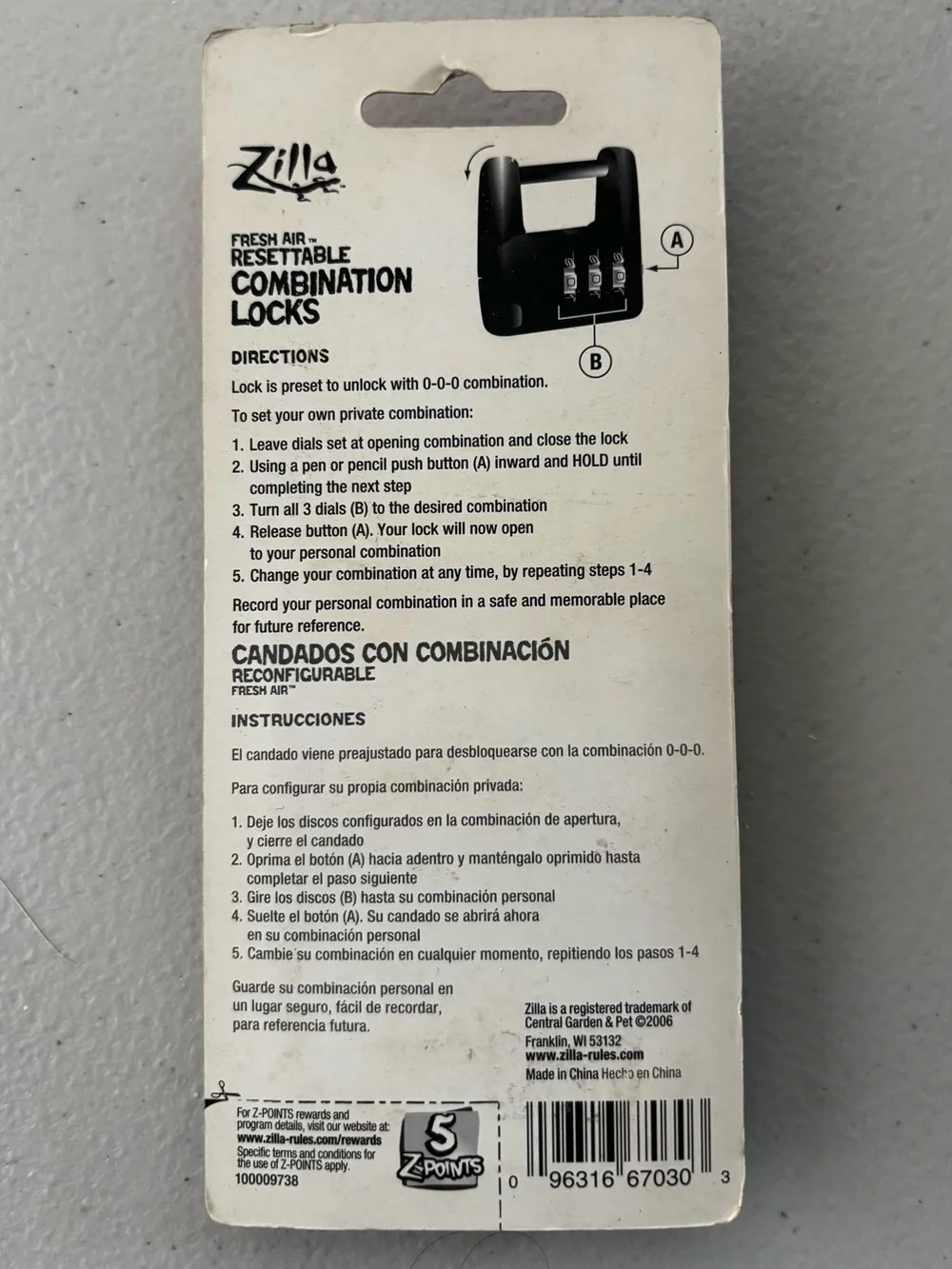 Zilla Reptile Fresh Air Resettable Combination Locks